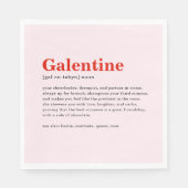 Personalisiert Happy Galentine's Day Party Napkins Serviette (Vorderseite)