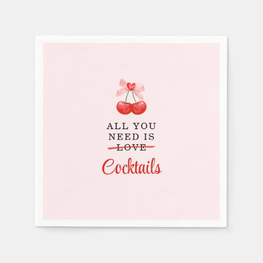 Personalisiert Happy Galentine's Day Party Serviette (Vorderseite)