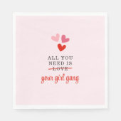 Personalisiert Happy Galentine's Day Party Serviette (Vorderseite)