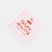 Personalisiert Happy Galentine's Day Party Serviette (Ecke)