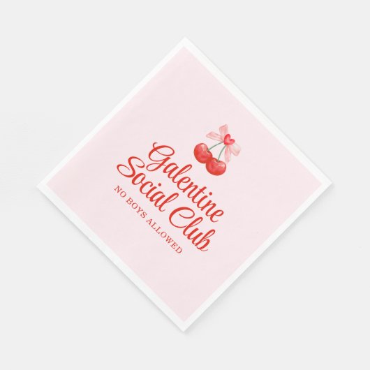 Personalisiert Happy Galentine's Day Party Serviette (Ecke)