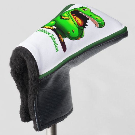 Personalisiert Happy Gator Golf Putter Cover Golf Headcover (3/4 Vorderseite)