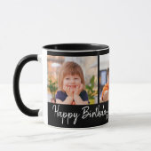 Personalisiert Happy Geburtstag 3 Foto Collage Bla Tasse (Links)