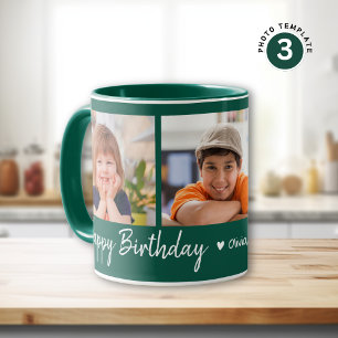 Personalisiert Happy Geburtstag 3 Foto Collage Gre Tasse