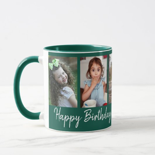 Personalisiert Happy Geburtstag 5 Foto Collage Gre Tasse (Links)