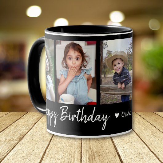 Personalisiert Happy Geburtstag 5 Foto Collage Sch Tasse