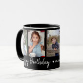 Personalisiert Happy Geburtstag 5 Foto Collage Sch Tasse (Vorderseite Links)