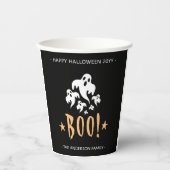 Personalisiert Happy Halloween Boo Pappbecher (Vorderseite)