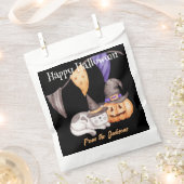 Personalisiert Happy Halloween | CAT & PUMPKIN Geschenktütchen (Ausgeschnitten)