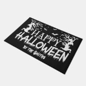 Personalisiert Happy Halloween Fußmatte (Schrägansicht)