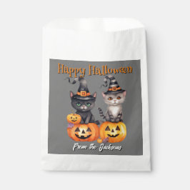 Personalisiert Happy Halloween | KITTENS & PUMPKIN Geschenktütchen