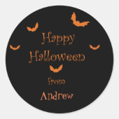 Personalisiert Happy Halloween Stickers (Vorderseite)