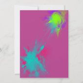 Personalisiert Happy Holi farbenfrohe Festivalbots Mitteilungskarte (Rückseite)