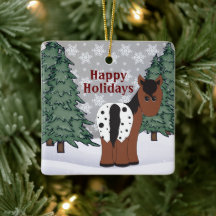 Personalisiert Happy Holidays Appaloosa Pferd