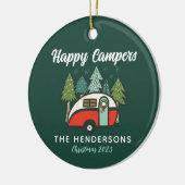 Personalisiert Happy Holidays Camper Keramik Ornament (Links)