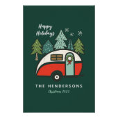 Personalisiert Happy Holidays Camper Poster (Vorderseite)