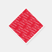 Personalisiert Happy Holidays red Serviette (Ecke)