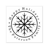 Personalisiert Happy Holidays Snowflake Permastempel (Design)