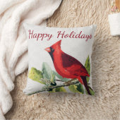 Personalisiert - Happy Holidays Winter Kardinal Kissen (Blanket)