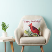 Personalisiert - Happy Holidays Winter Kardinal Kissen (Chair)