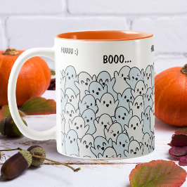 Personalisiert Happy Hungry Ghosts Pattern Hallowe Zweifarbige Tasse