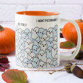 Personalisiert Happy Hungry Ghosts Pattern Hallowe Zweifarbige Tasse