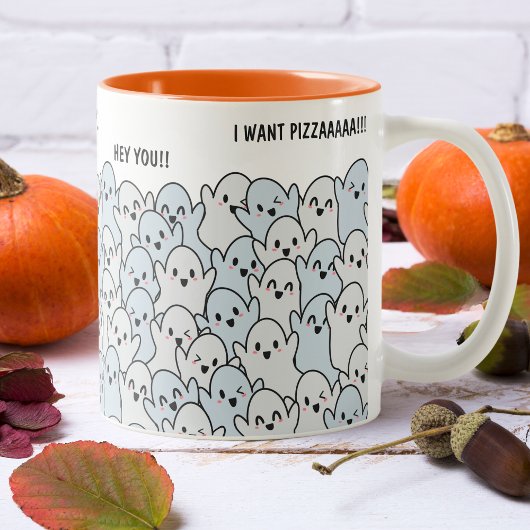 Personalisiert Happy Hungry Ghosts Pattern Hallowe Zweifarbige Tasse