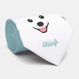 Personalisiert Happy Japanese Spitz Dog Dress Kraw Krawatte
