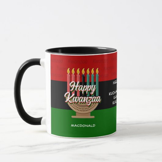 Personalisiert HAPPY KWANZAA Tasse (Links)