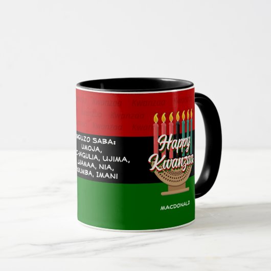 Personalisiert HAPPY KWANZAA Tasse (VorderseiteRechts)
