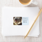 Personalisiert Happy Lächeln Mini Pig Adressenmark Adressaufkleber (Insitu)