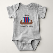 Personalisiert Happy Little Viking Baby Strampler (Vorderseite)