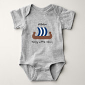 Personalisiert Happy Little Viking Baby Strampler (Vorderseite)