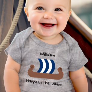 Personalisiert Happy Little Viking Baby Strampler