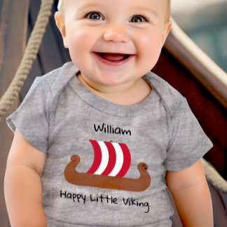 Personalisiert Happy Little Viking Baby Strampler