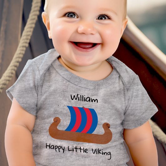 Personalisiert Happy Little Viking Baby Strampler