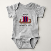 Personalisiert Happy Little Viking Baby Strampler (Vorderseite)