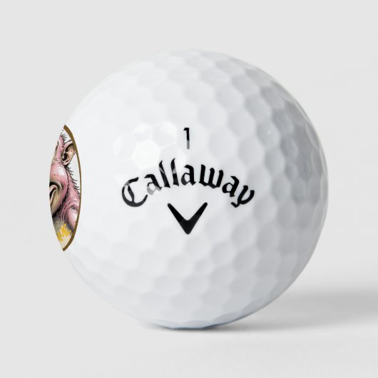 Personalisiert Happy Monkey Callaway Golf Balls Golfball (Logo)