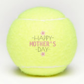 Personalisiert Happy Mütter Day Floral Tennisbälle (Vorderseite)