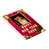 Personalisiert Happy New Year 2025 Foto Card Magnet (Rechte Seite)