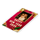 Personalisiert Happy New Year 2025 Foto Card Magnet (Linke Seite)