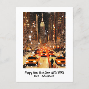 Personalisiert Happy New Year Manhattan Card Feiertagspostkarte