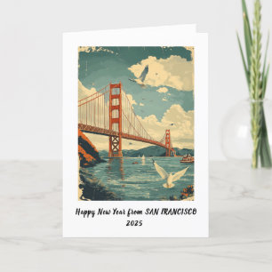 Personalisiert Happy New Year San Francisco Karte