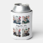 Personalisiert Happy New Year Script 4 Collage Fot Dosenkühler (Kanne Vorderseite)