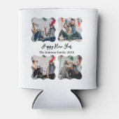 Personalisiert Happy New Year Script 4 Collage Fot Dosenkühler (Vorderseite)