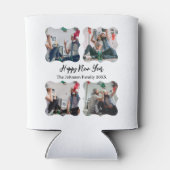 Personalisiert Happy New Year Script 4 Collage Fot Dosenkühler (Rückseite)