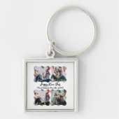 Personalisiert Happy New Year Script 4 Collage Fot Schlüsselanhänger (Vorne)