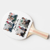 Personalisiert Happy New Year Script 4 Collage Fot Tischtennis Schläger (Seitenansicht)