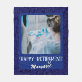 Personalisiert Happy Nurse Retirement Geschenke Bl Fleecedecke (Vorderseite)
