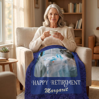 Personalisiert Happy Nurse Retirement Geschenke Bl Fleecedecke